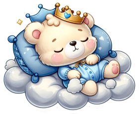 PNG sticker ursinho príncipe azul (13)