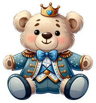 PNG sticker ursinho príncipe azul (21)